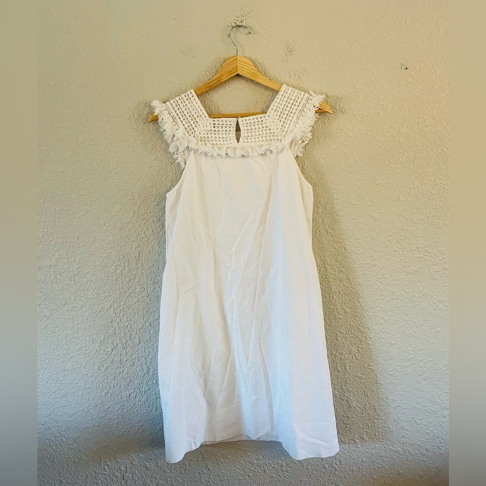 Madewell White Cotton Crochet Mini Dress - Picture 3 of 12